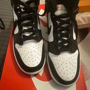 Brand, new, black, and white dunks